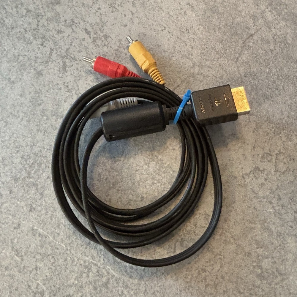 Sony PlayStation Ps1 Ps2 Ps3 - Black AV Cables OEM